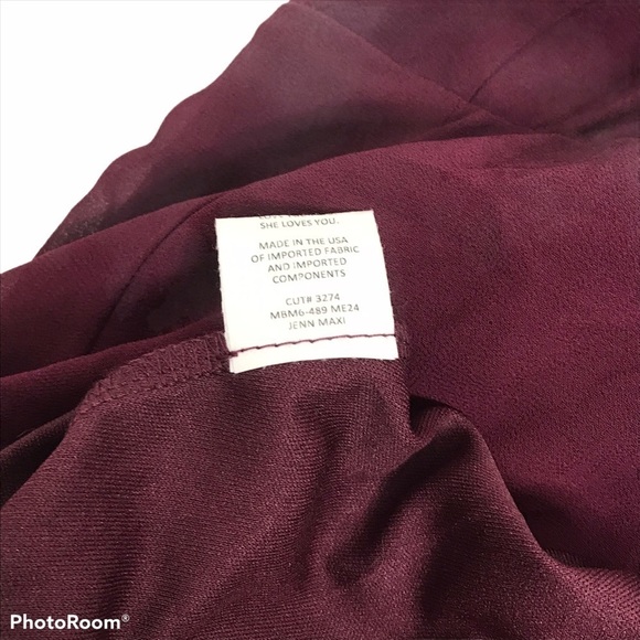 SMYM Jenn Maxi Dress in Merlot Chiffon nwot - Picture 12 of 14